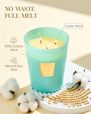 MSENSE candle uses natural soy blend wax for cleaner burn and steady fragrance
