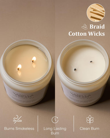 M&SENSE vanilla candle gift-ready image conveys ideal housewarming present.