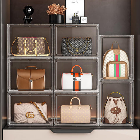 MSHOMELY purse organizer durable hard plastic for long-lasting closet storage