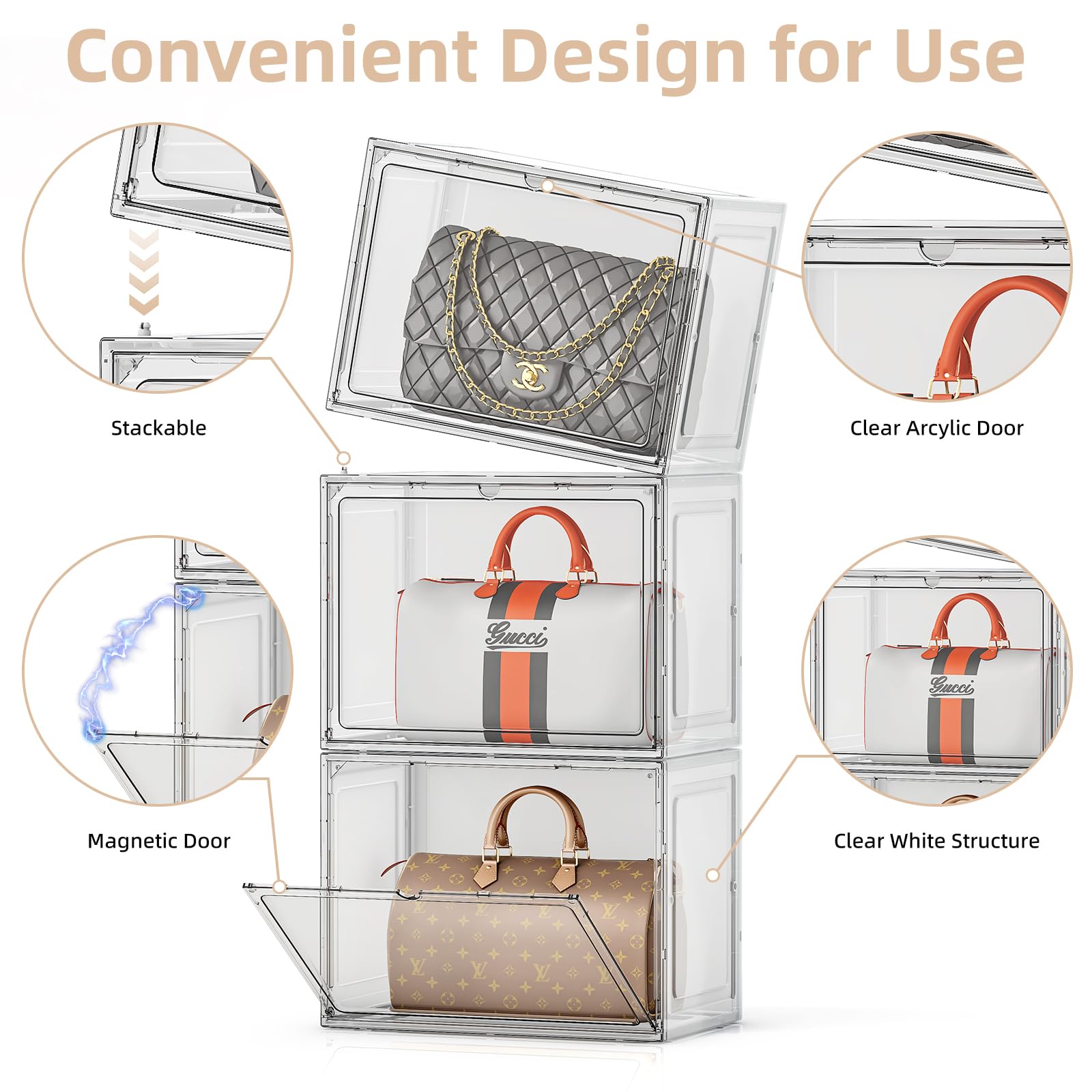 MSHOMELY purse organizer purses inside view reveals organized contents at a glance