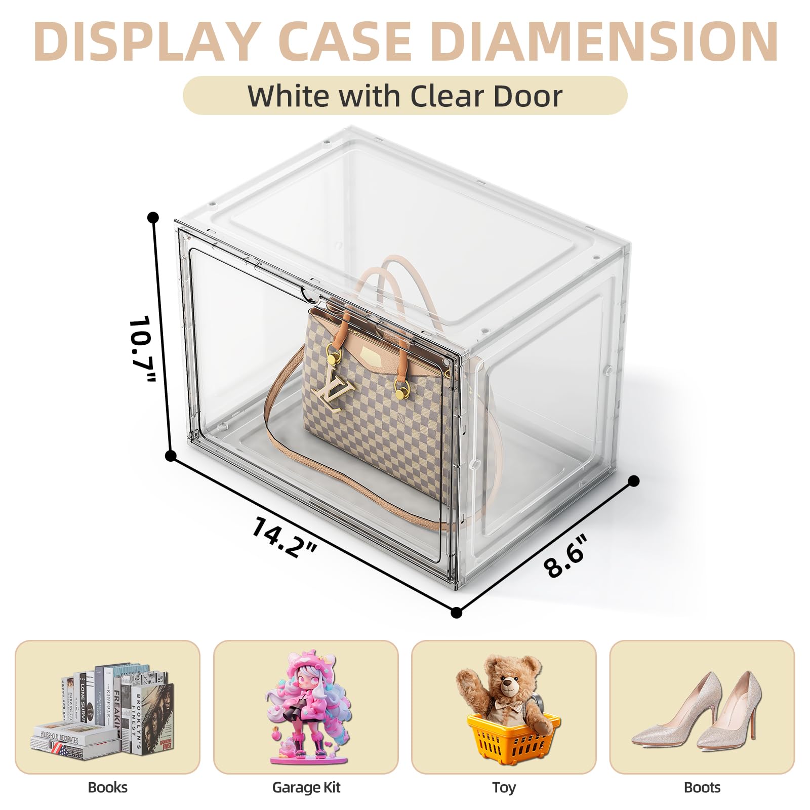 MSHOMELY purse organizer white frame complements decor while keeping bags tidy