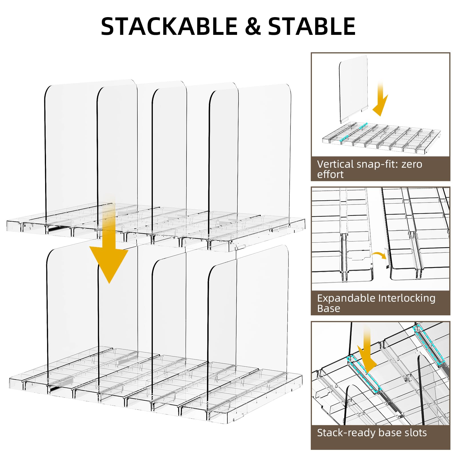MSHOMELY vertical storage with stackable design reduces closet clutter