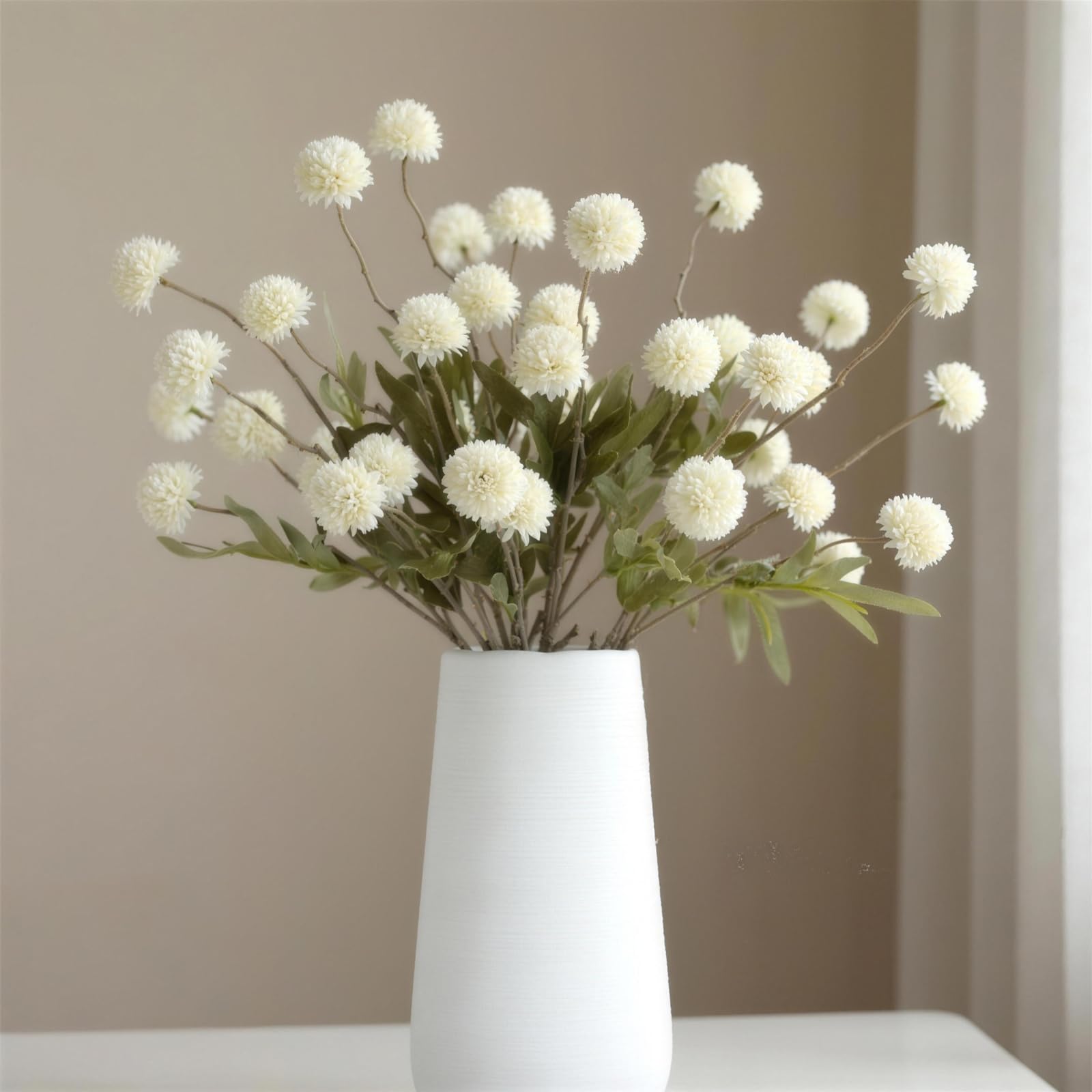 MSIUE 20-inch artificial bouquet with 50-ball stems for instant volume.