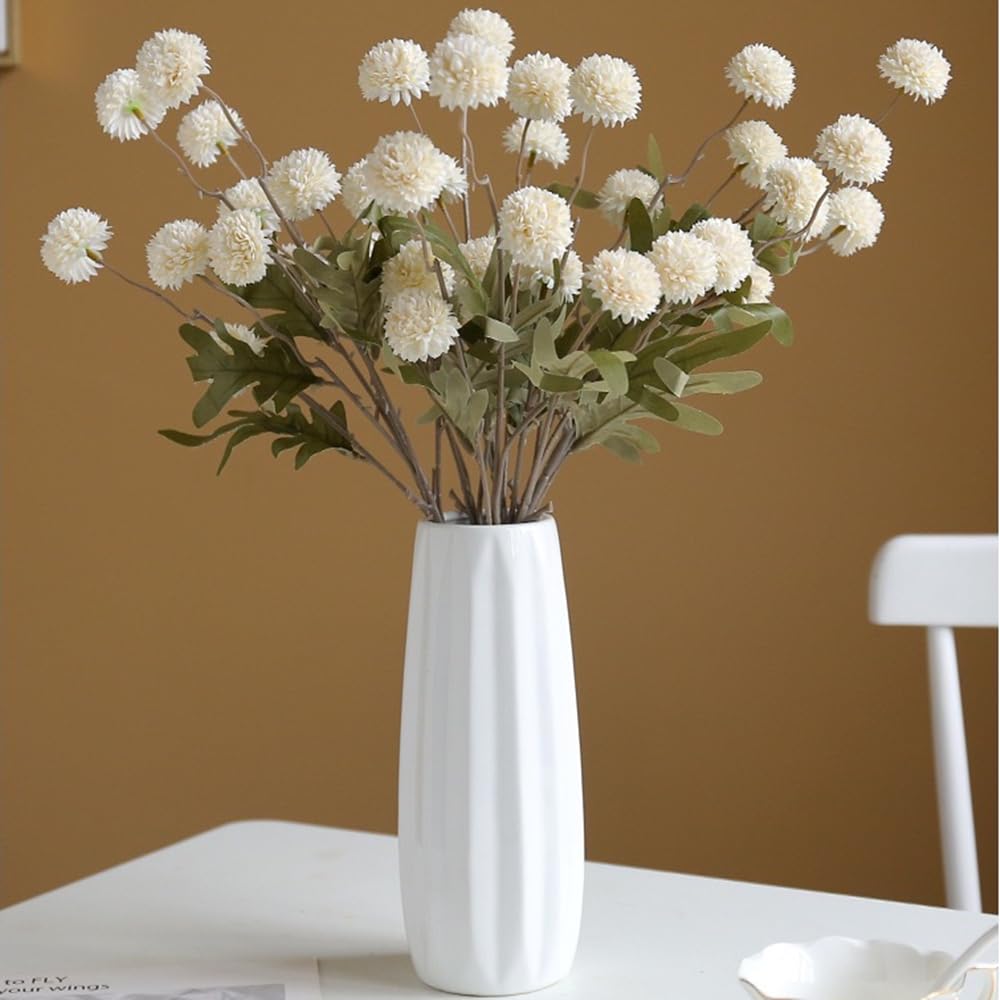 MSIUE white faux mums bring fresh elegance to indoor spaces.