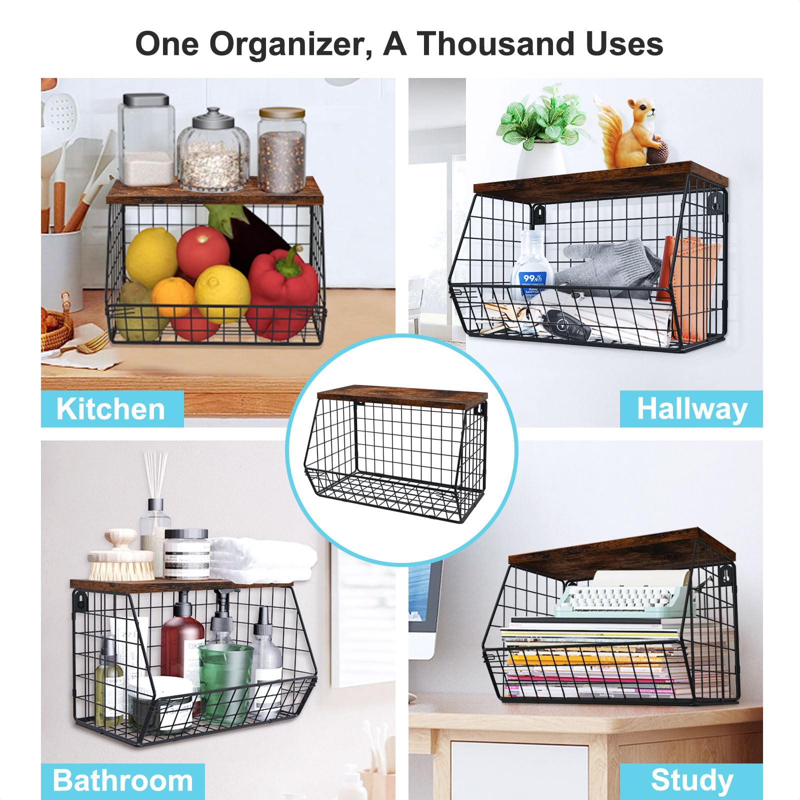 MSJGA foldable wall-mount storage solution saves space and improves organization.