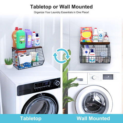 MSJGA stackable wire shelf for towels offers versatile laundry storage.