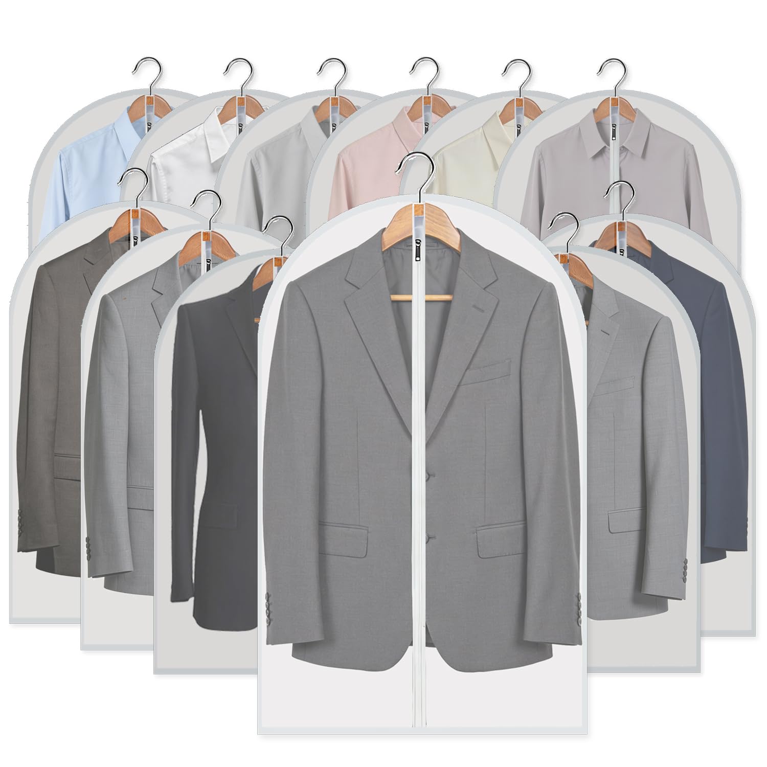 MsKitchen garment bag with clear visibility for quick outfit checks.