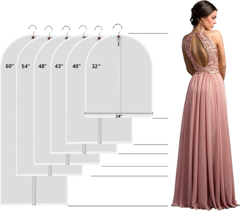 MsKitchen garment bag provides dust protection and moisture barrier.