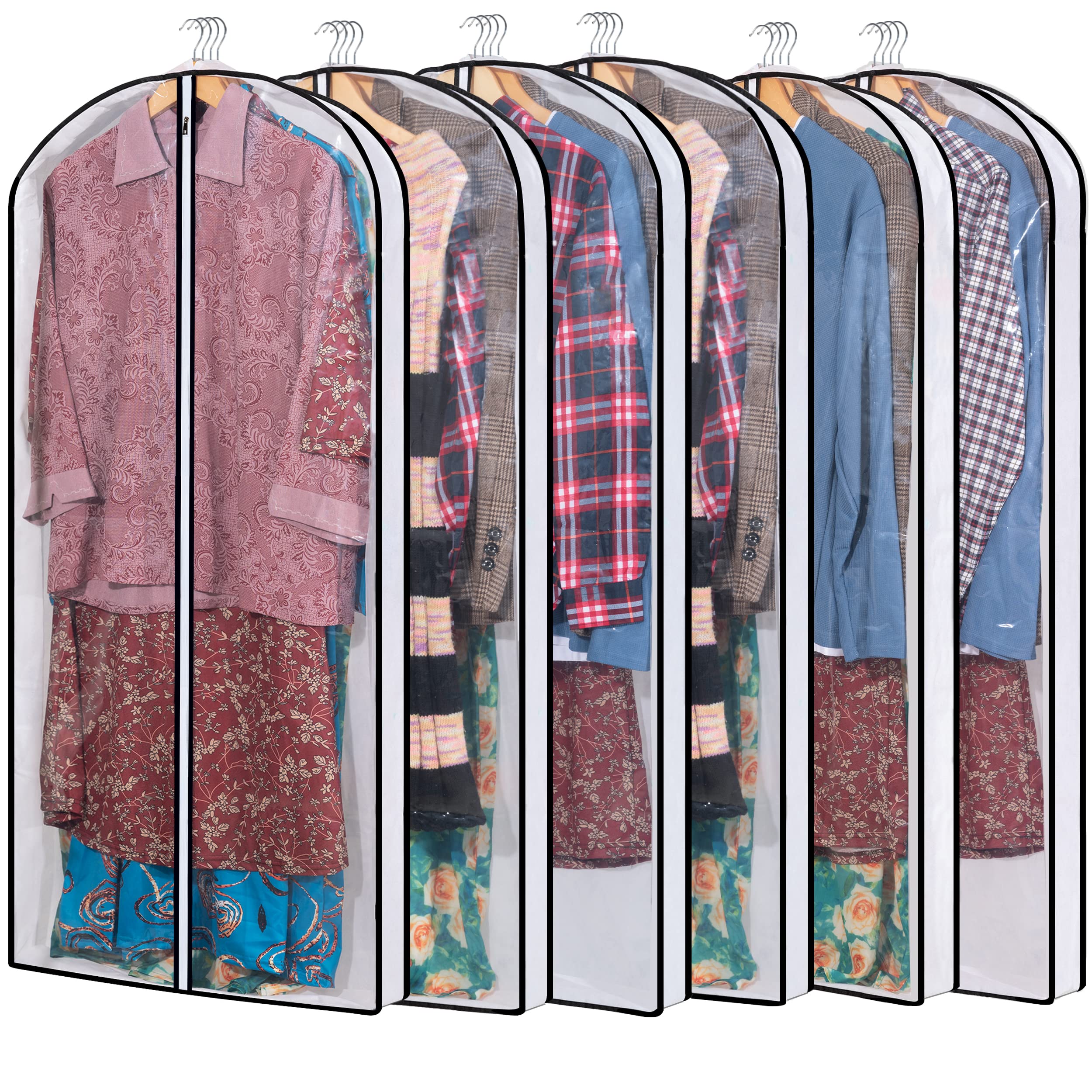 MsKitchen garment cover with clear front for quick visibility of long garments