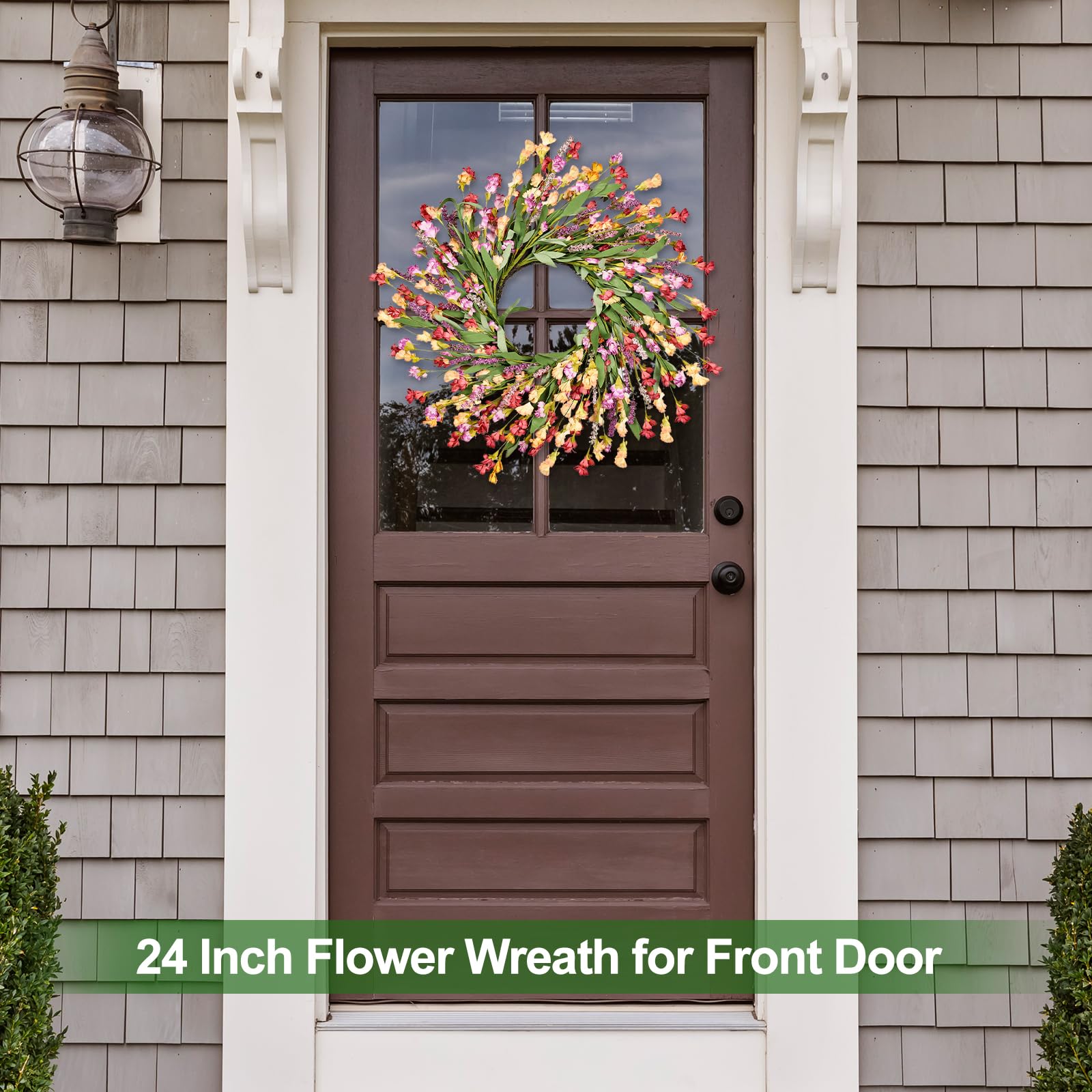 MSMUH 24-Inch Spring Wreath packaged compactly for safe shipping