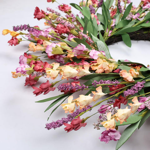 MSMUH 24-Inch Spring Wreath shape adjustment shows how it fits spaces