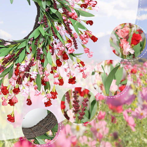 MSMUH wedding-decor ready spring wreath for ceremony backdrops