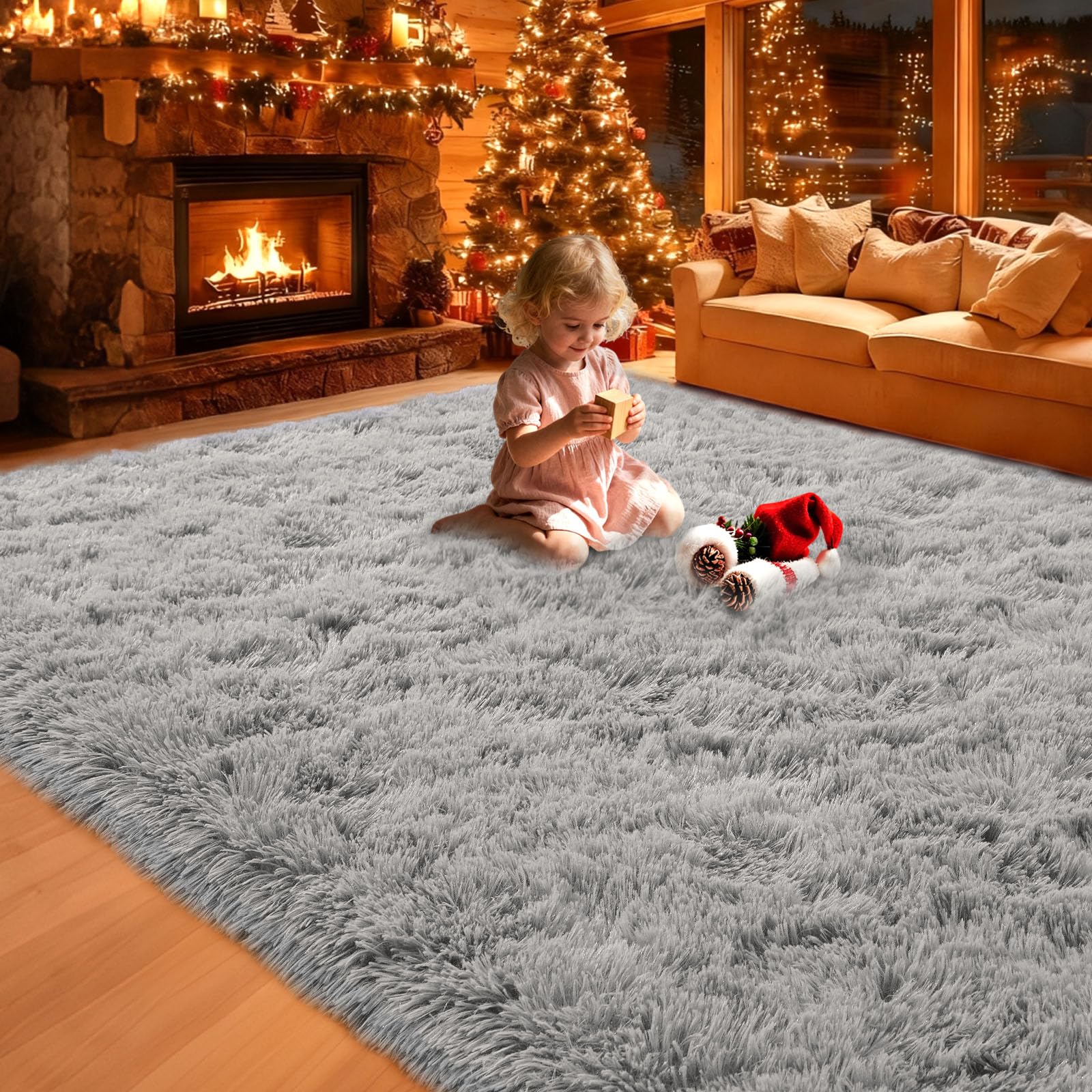 Mtandyx pet-friendly rug resists lint and simplifies cleanup.