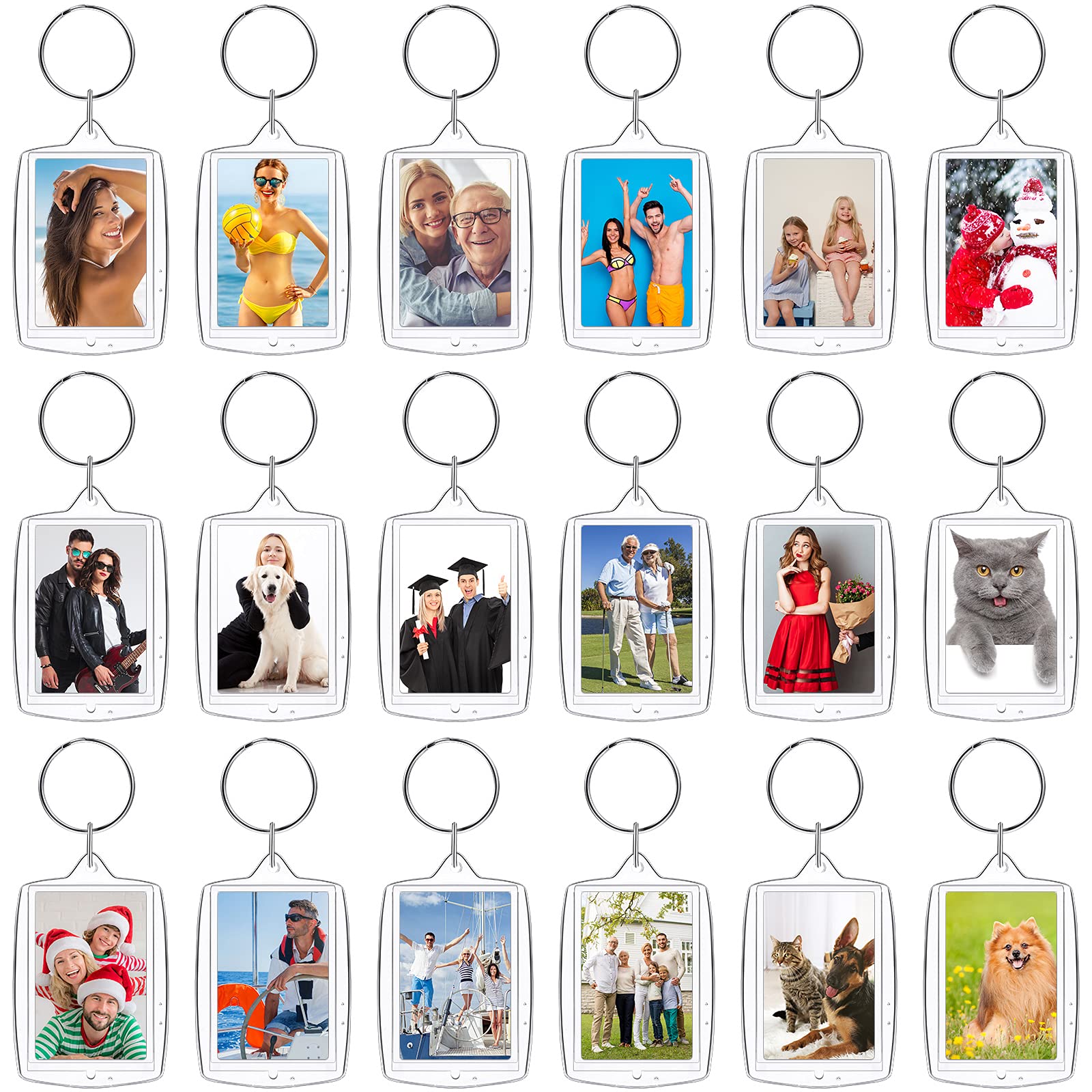 MTLEE clear acrylic keychain in-use as party favors.