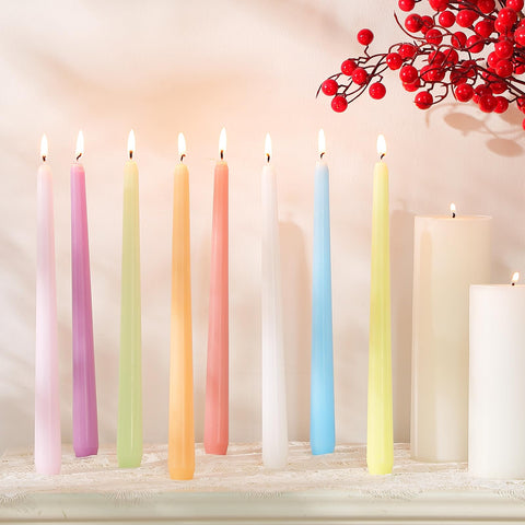 MTLEE gift-worthy long candles showcasing bright colors