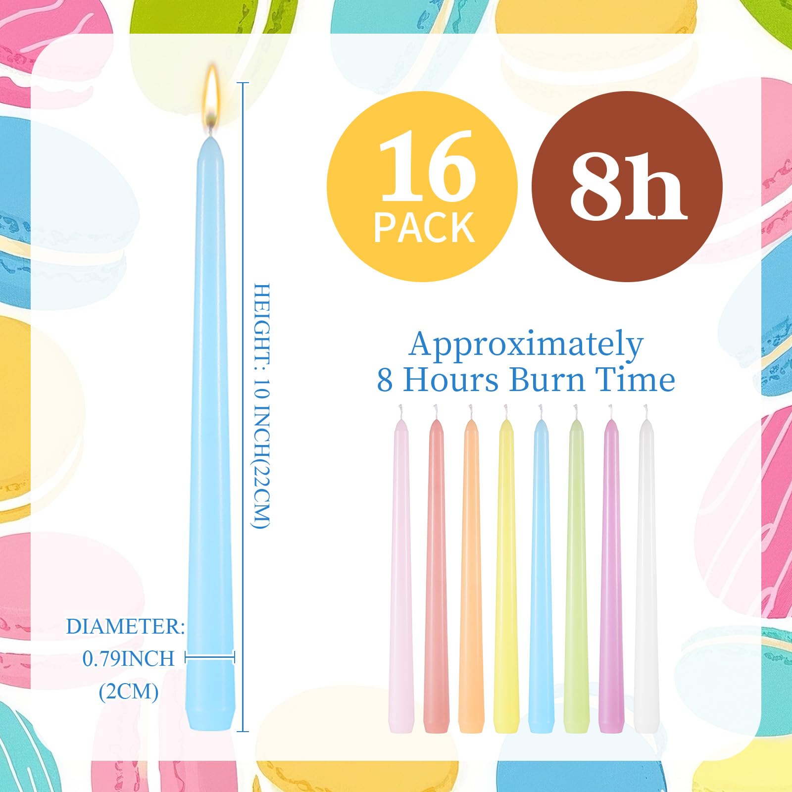 MTLEE 10-inch taper candle ideal for centerpieces and ambience