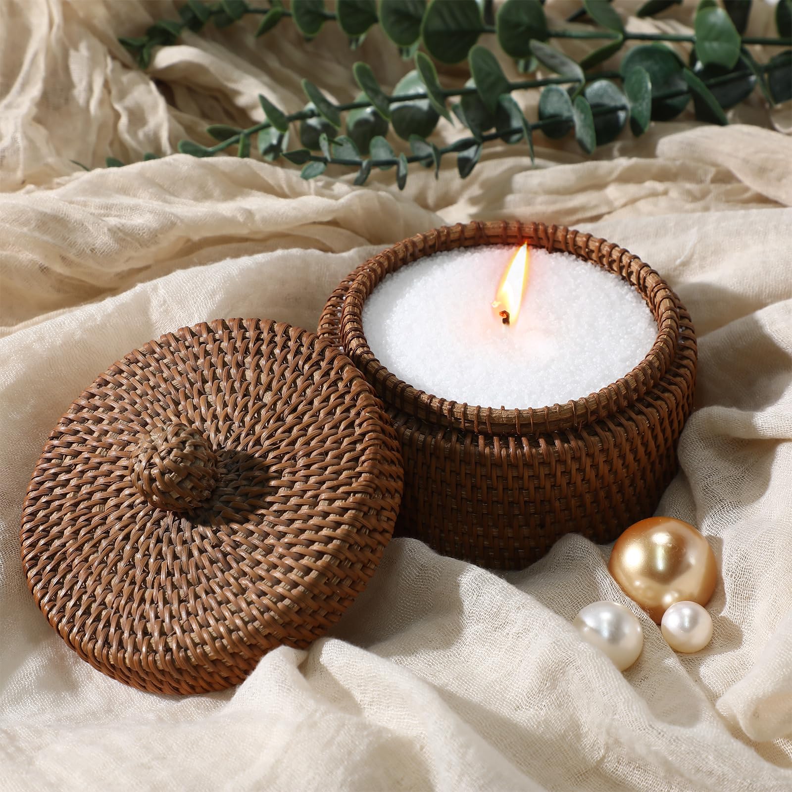 MTLEE Pearled Candle gift for mom—perfect Mother's Day keepsake.