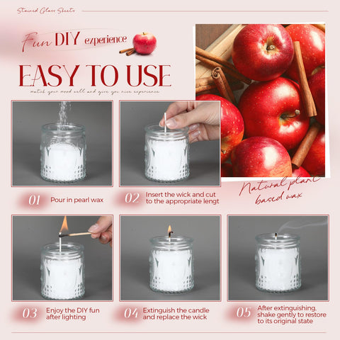 MTLEE Pearled Candle wooden spoon for precise DIY pouring.