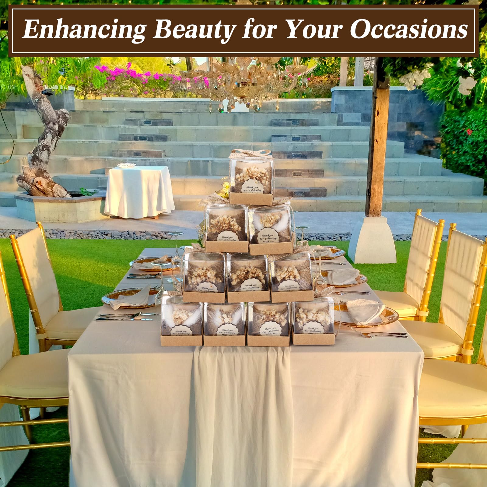 MTLEE beige centerpiece arrangement ideal for weddings baptisms baby showers