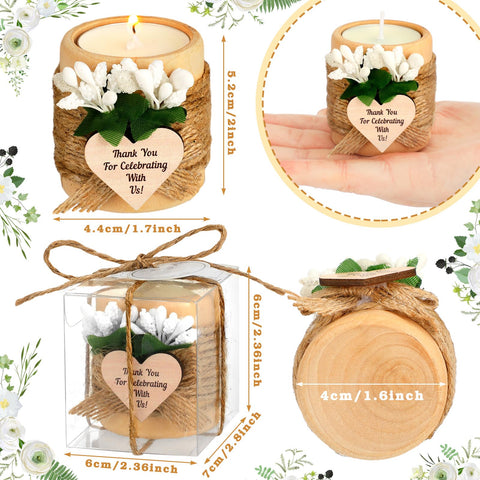 MTLEE tealight holder with card and rope set for personalized keepsakes.