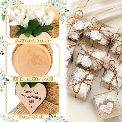 MTLEE wooden candle holder wedding centerpiece for warm tablescapes.