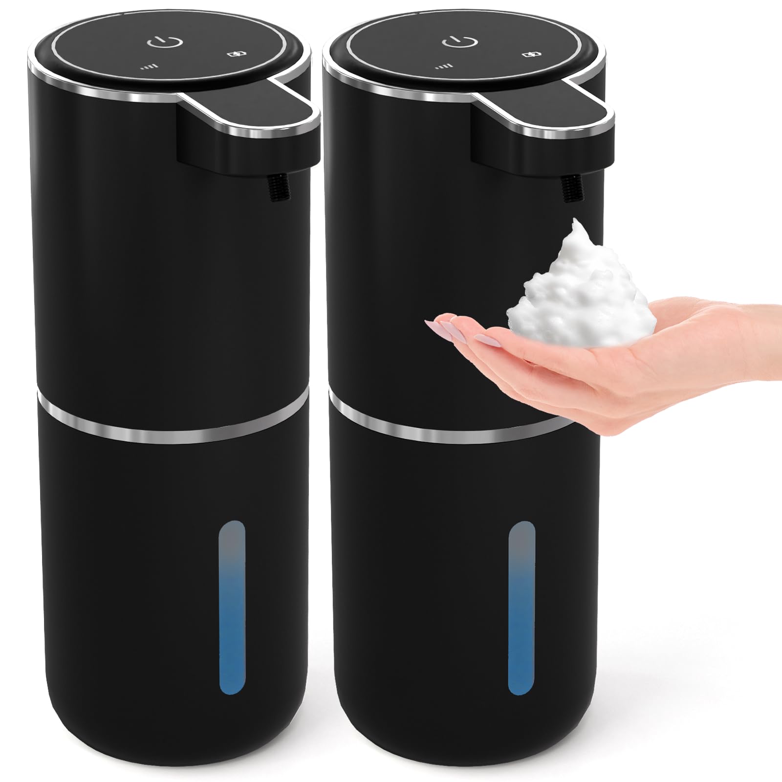 MTYGK 2-pack automatic foaming soap dispenser wall-mounted for touchless handwashing