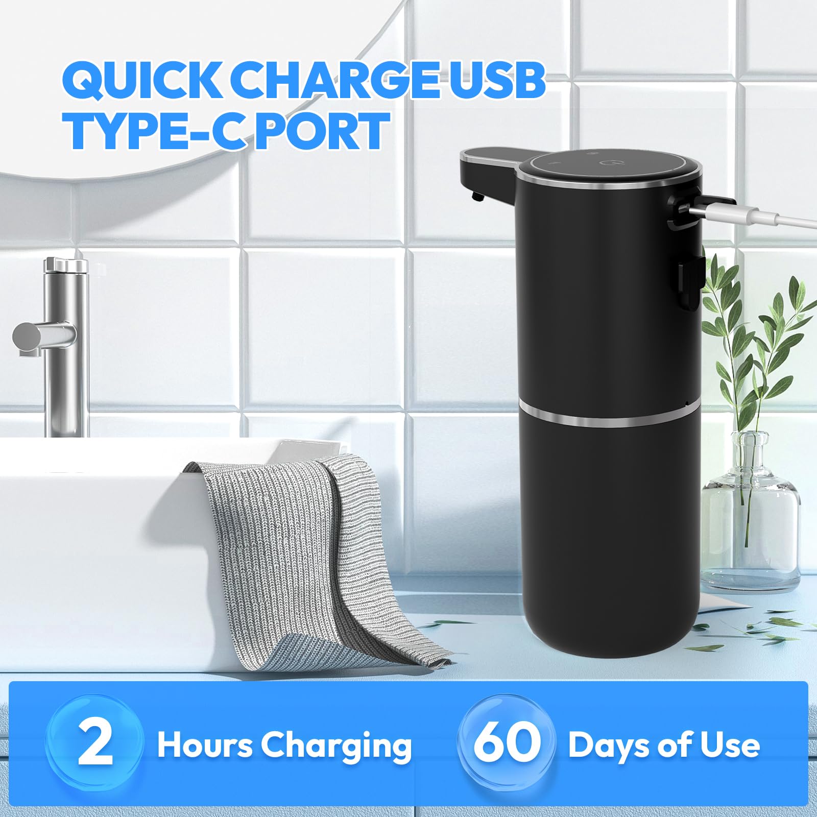 MTYGK foaming dispensing action for quick handwashing