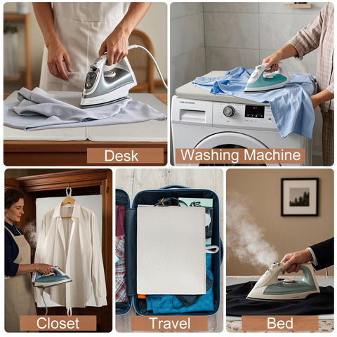 MTZRFLL ironing mat wood-core inside provides heat protection for delicate fabrics