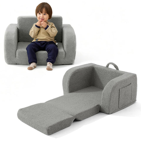Muamelop toddler couch front view highlights 2-in-1 design for play and rest.