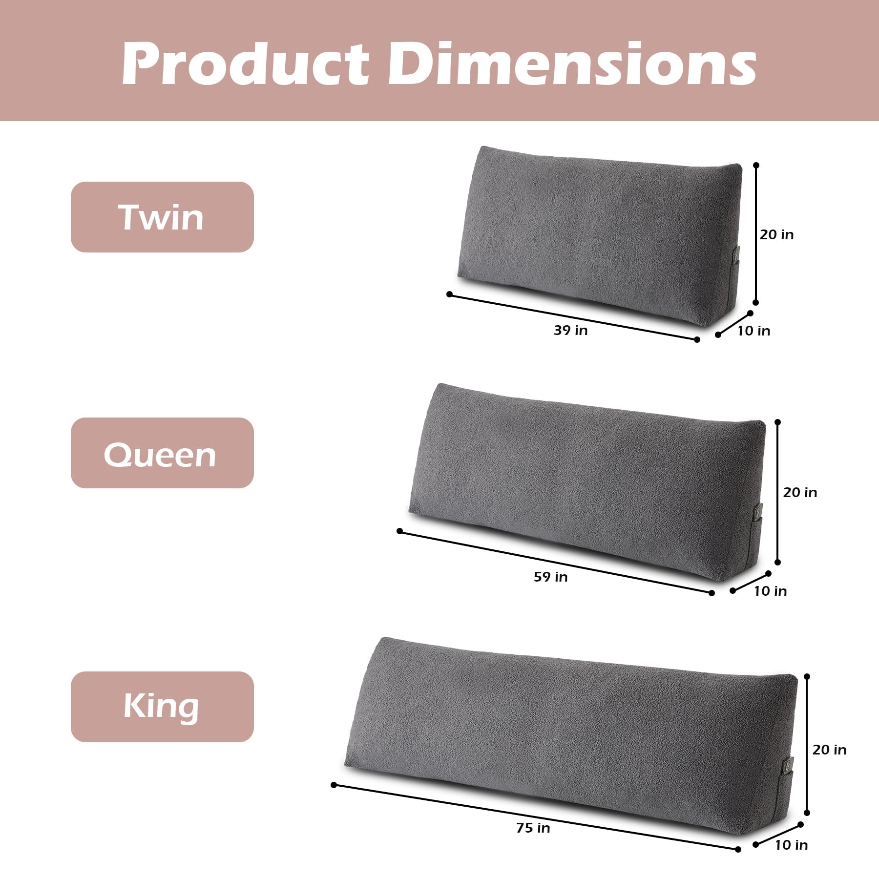 MuaMelop triangle wedge pillow in bed setup for versatile lounging.