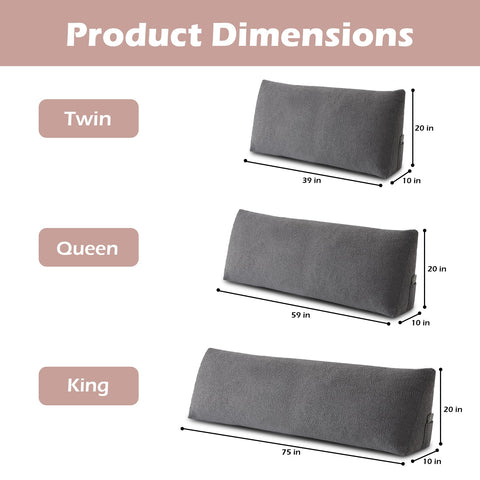 MuaMelop triangle wedge pillow in bed setup for versatile lounging.