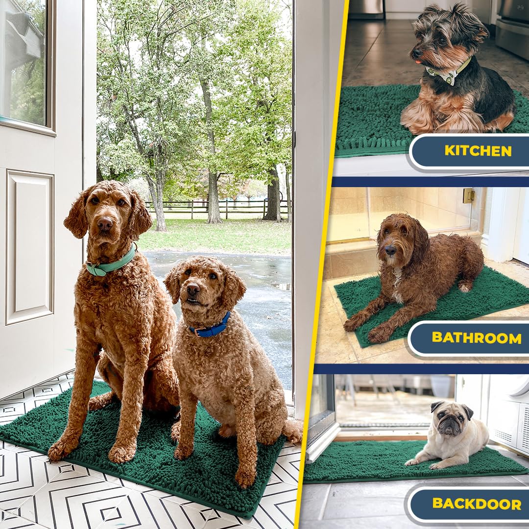 Muddy Mat 30x19 inch mat fits standard doorways.