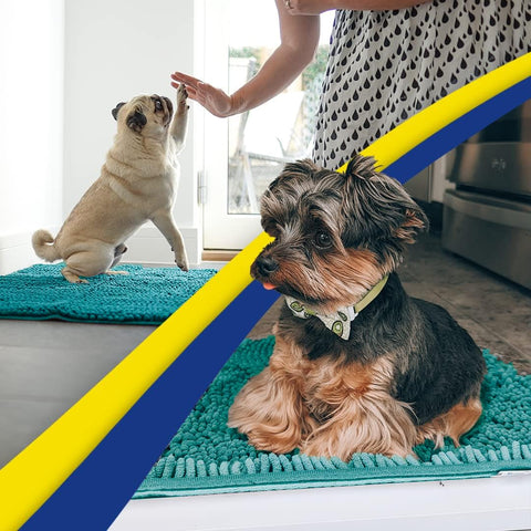 Muddy Mat machine-washable for quick cleanup after pets
