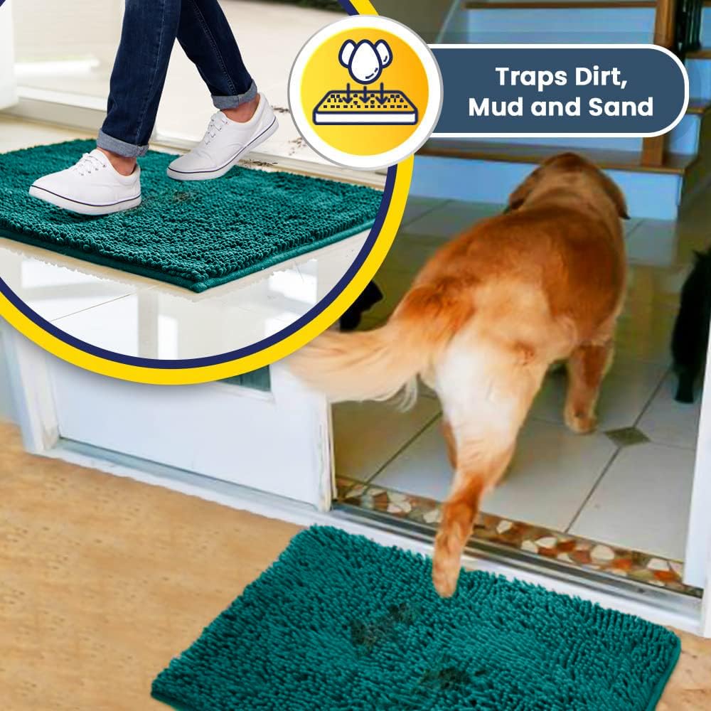 Muddy Mat pet-friendly entry mat reduces paw moisture at the door