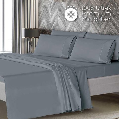 Hotel-style wrinkle-resistant finish on Mueller Home sheets.