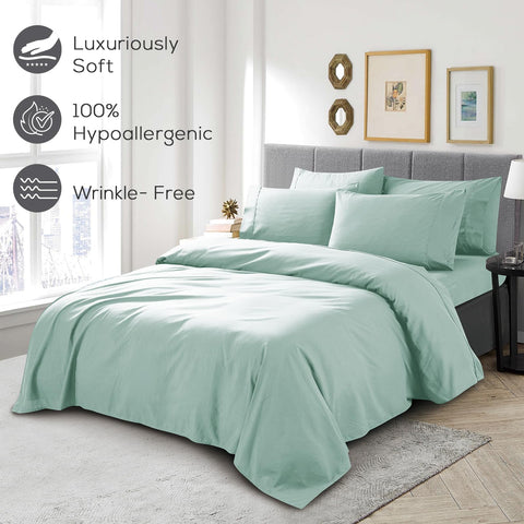 Mueller Home Ultratemp fabric closeup shows breathable fibers and silky feel.