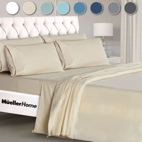 Mueller Home UltraTemp king care instructions graphic with cold wash note
