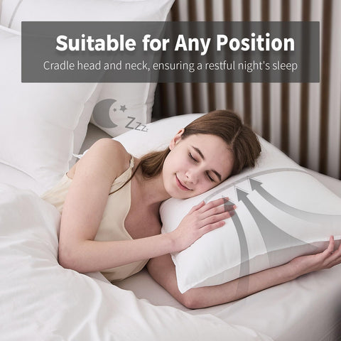 MUFEW cooling cover pillow highlights breathable fabric for hot sleepers.