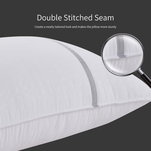 MUFEW down-alternative fill image emphasizes fluffy loft with lasting support.