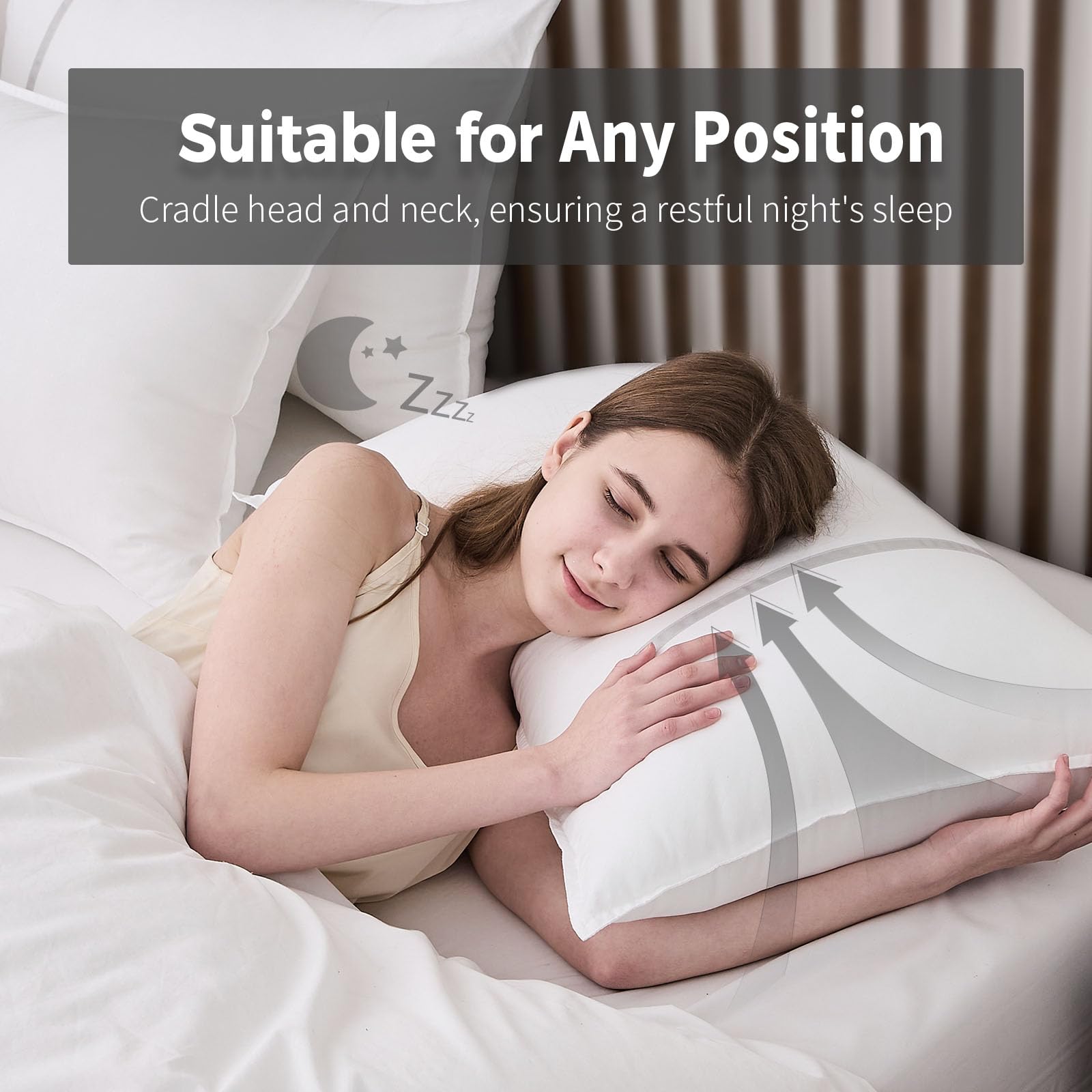 MUFEW pillow set offers soft yet supportive feel for different sleeping styles