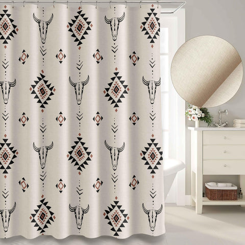 MUGINYU machine-washable curtain simplifies care in busy bathrooms.