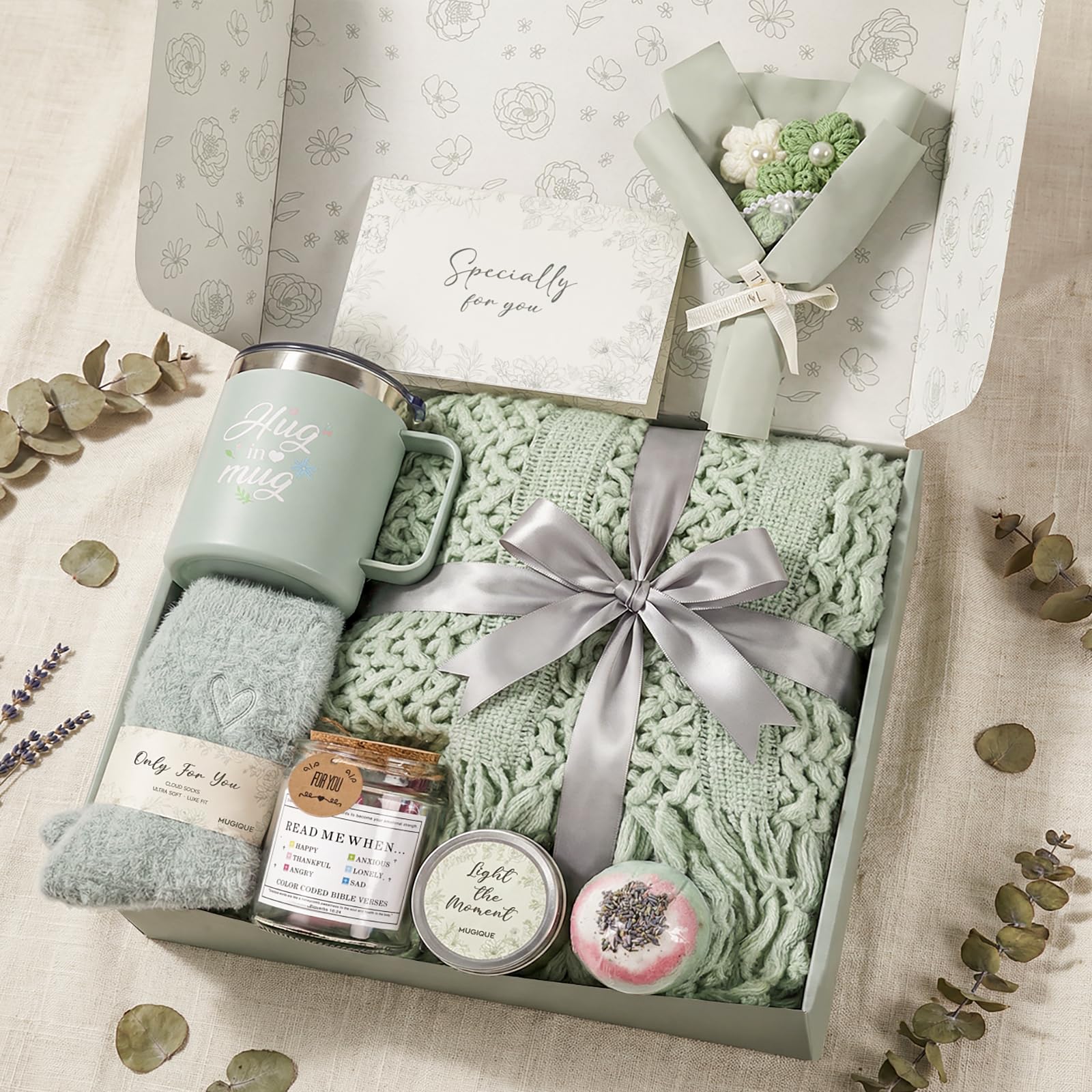 MUGIQUE Get Well Tassel Blanket offers comforting warmth for home recovery