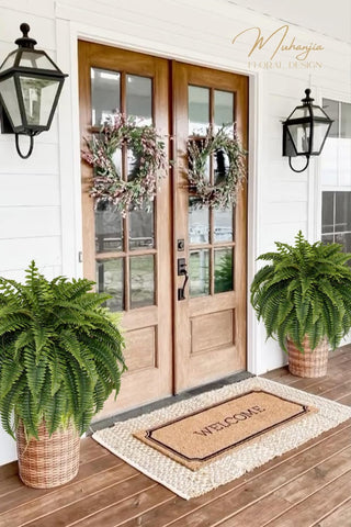 Muhanjia outdoor-uv-resistant fern endures sun for longer display