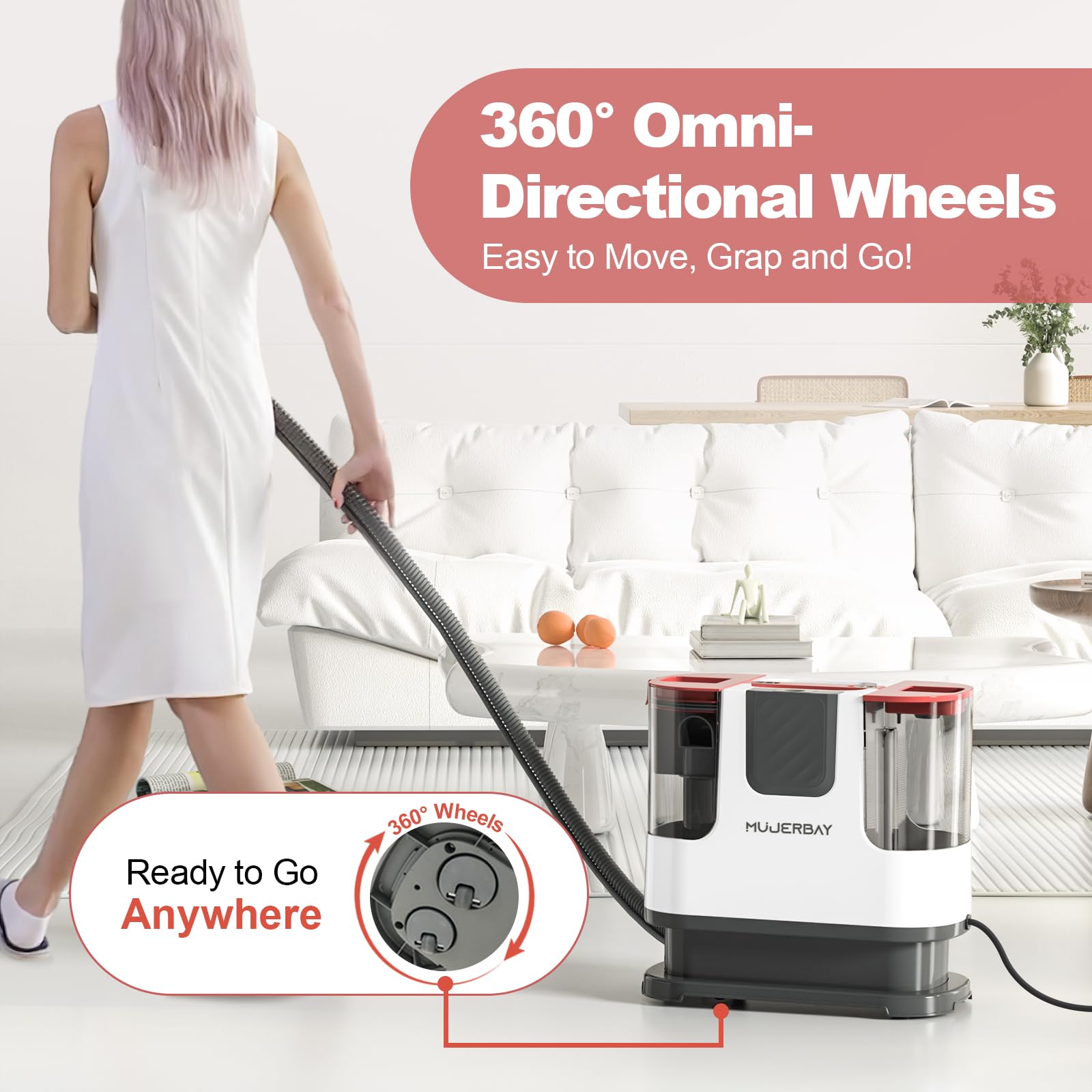 MUJERBAY deep-cleaning reaches 1.18 inches into fibers to lift tough spills