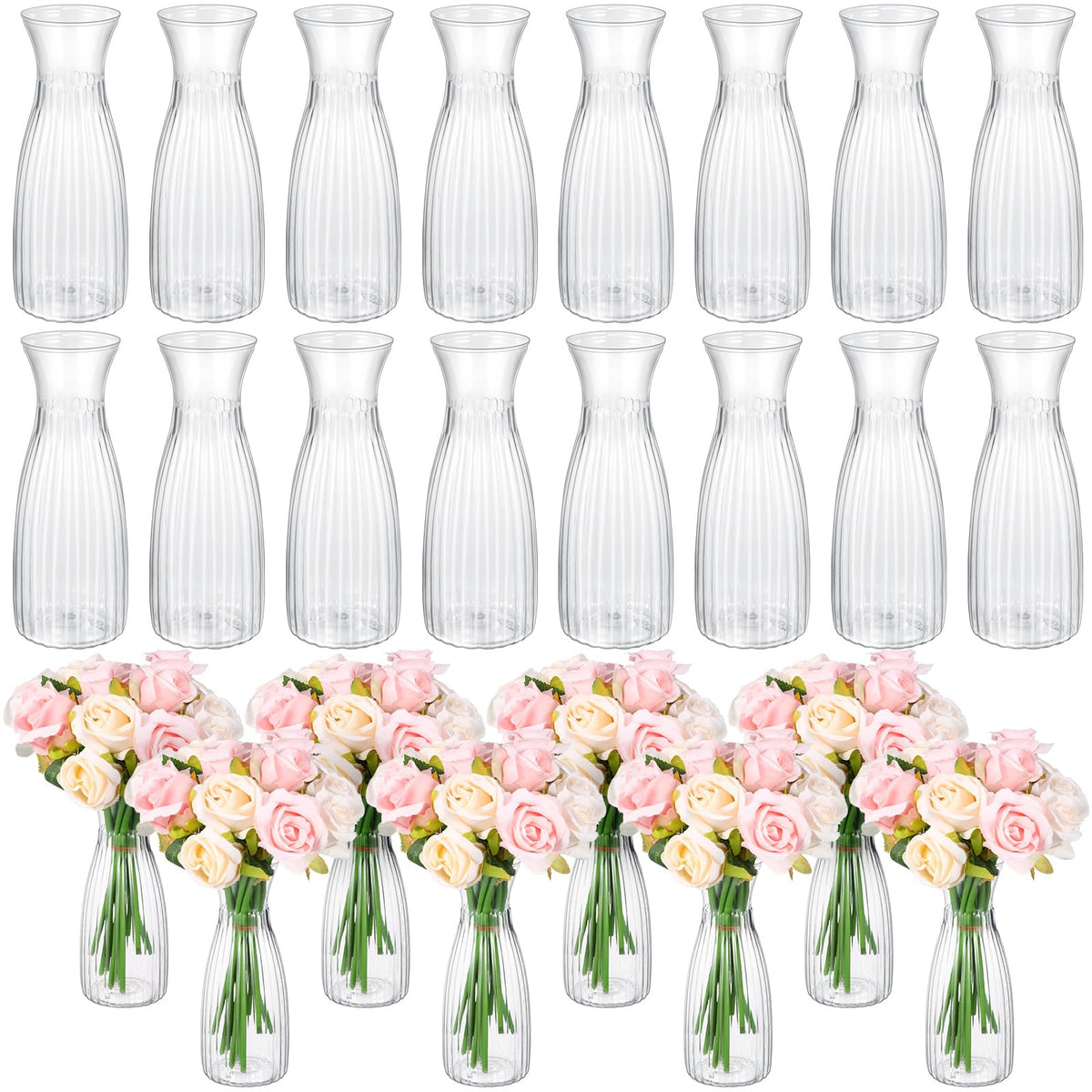 Mumufy bud vase, clear single-stem design for elegant centerpieces