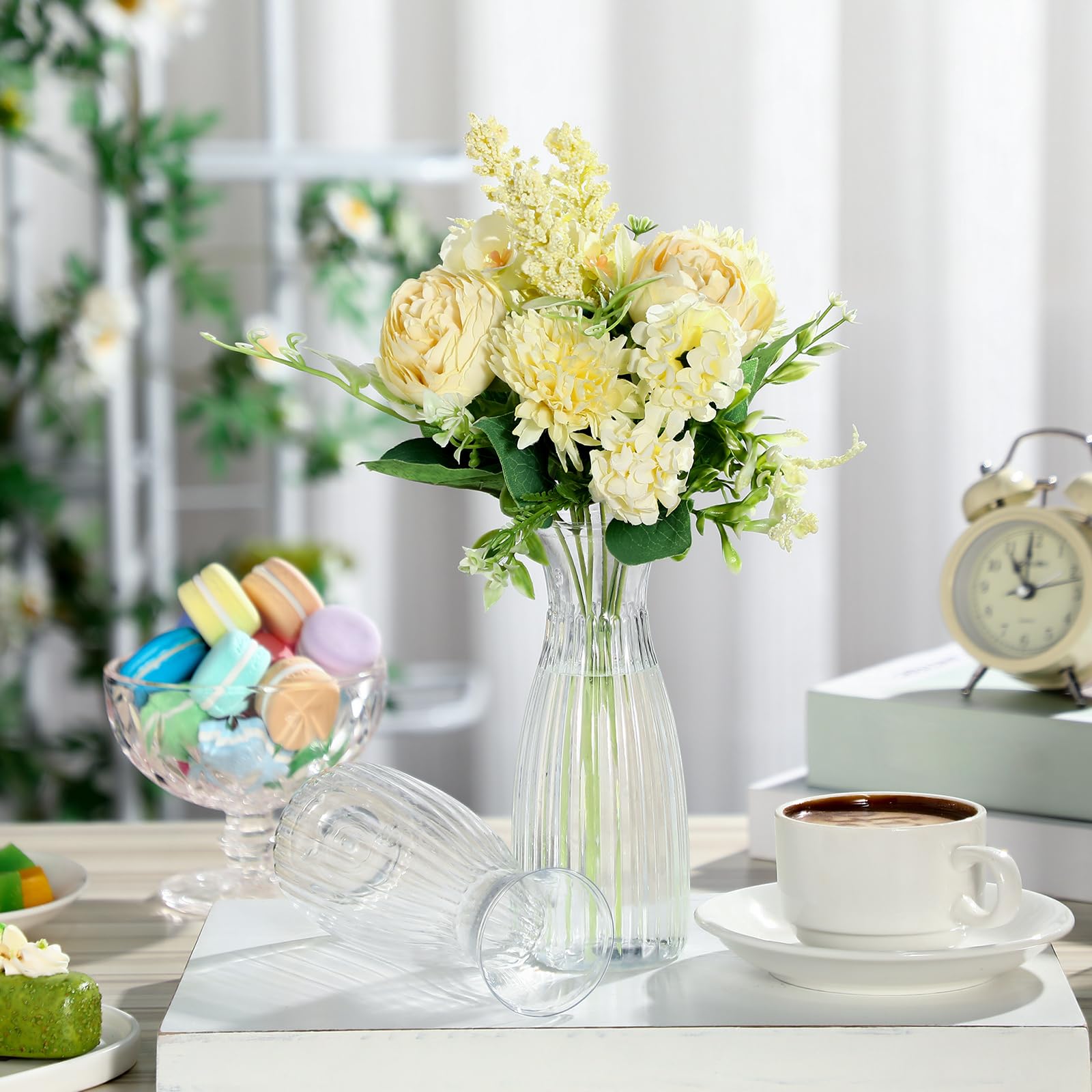 Mumufy clear centerpiece vase for versatile home and event decor
