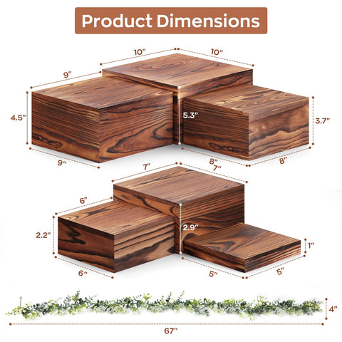 MUNNAR buffet risers 9-inch elevate cakes with elegant height.