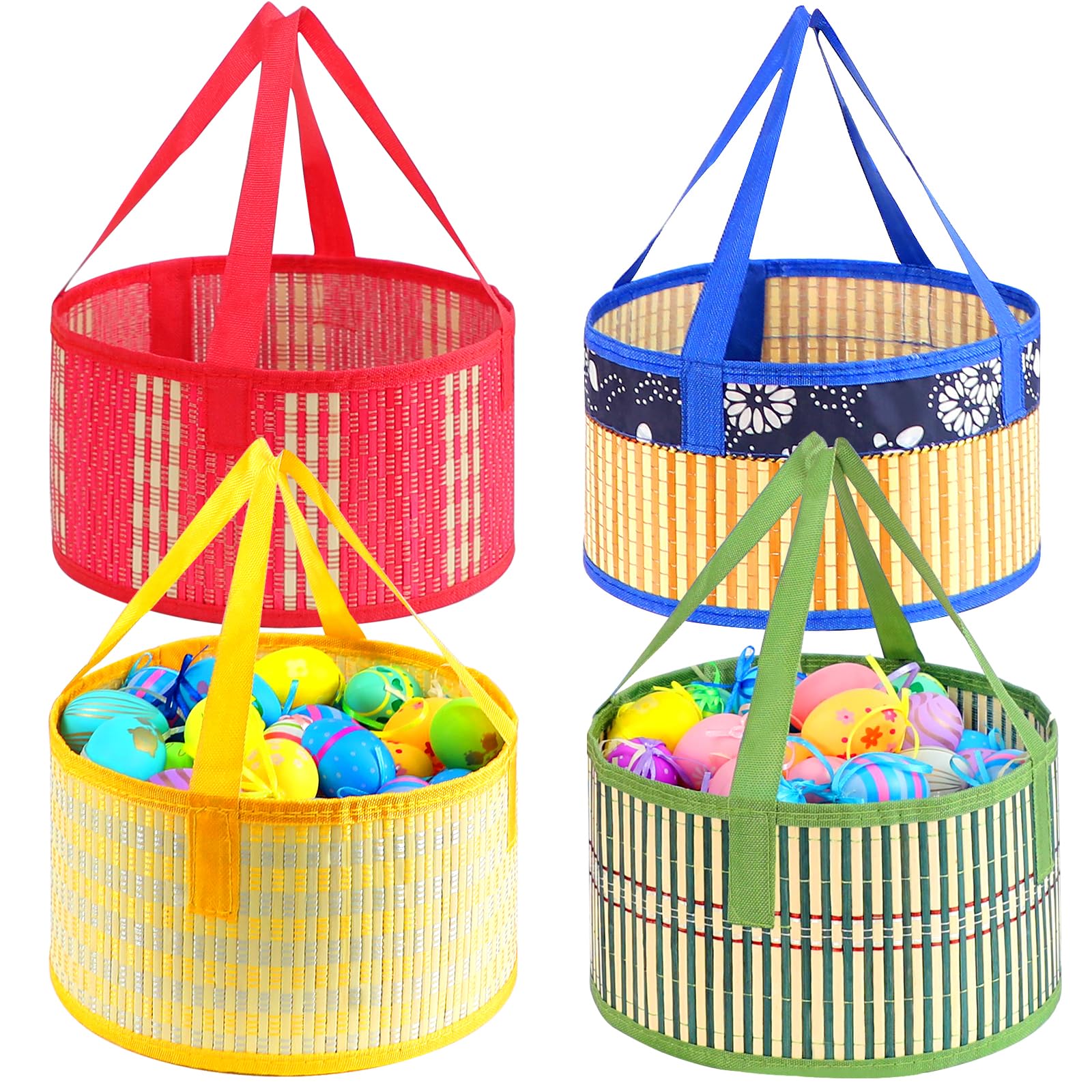 MUOUAKATE red-front-view Easter basket ideal for egg hunts