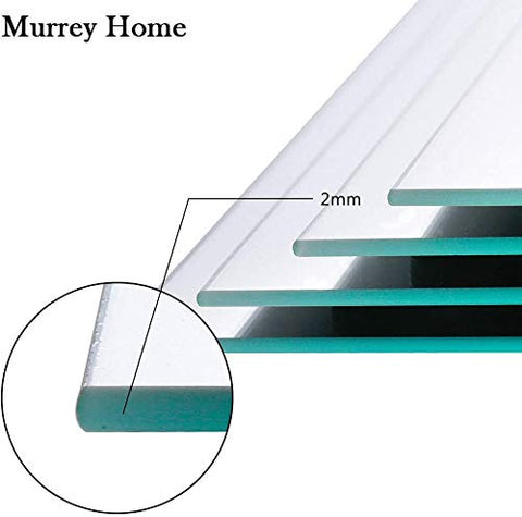 Murrey Home frameless edges mirror tile adds a safe, polished finish.