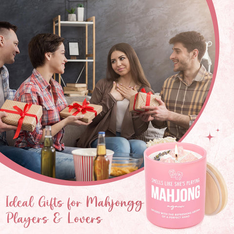 Musaecoin mahjong gift candle jar, showcasing clean-burning soy wax.